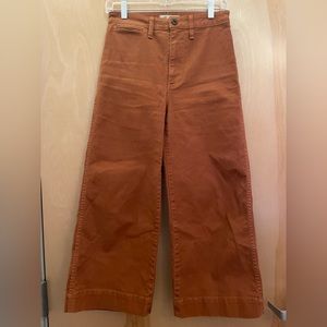 Brown Madewell wide leg pants